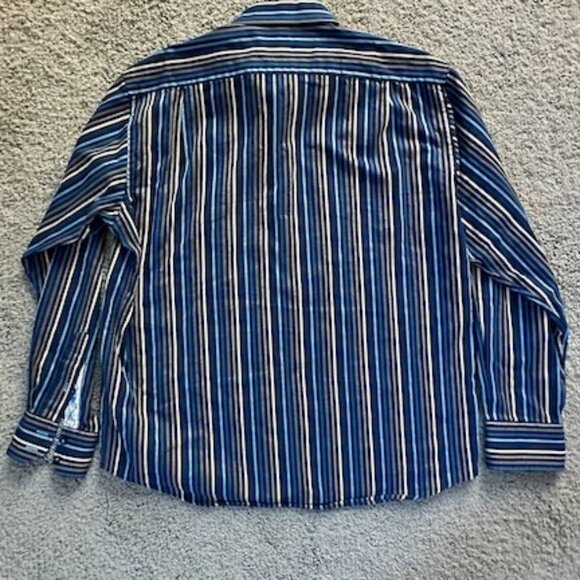 Rare Bartlett Baron 2 Ply Mercerized Cotton Men's Shirt - EUC Sz. Large -  STYLE - Picture 8 of 10